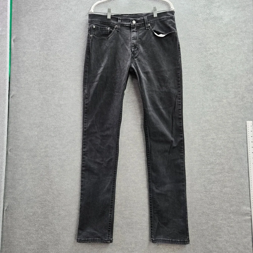 Levi's 511 Men Jeans 34x34‎ Gray Denim Slim Straight Pockets Mid Rise Cotton